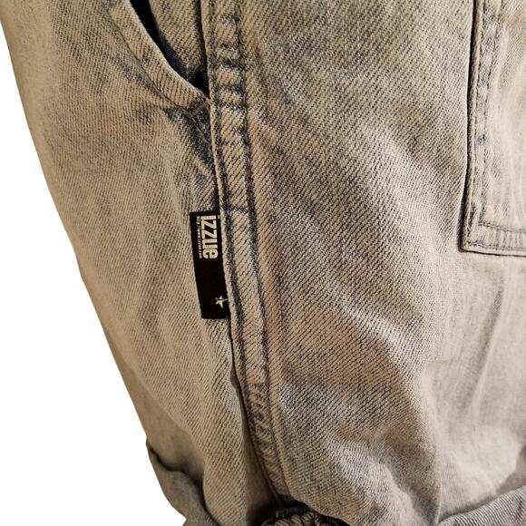 Izzue Acid Washed 100% Cotton Denim Romper Y2K Size XS - Picture 7 of 9